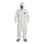 Tyvek 400 TY122S Coverall w/ Respirator Fit Hood, Elastic Wrists, Attached Skid-Resistant Boots, Storm Flap, White, 4X-Large (Pack of 25)