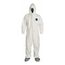 Tyvek 400 TY122S Coverall w/ Respirator Fit Hood, Elastic Wrists, Attached Skid-Resistant Boots, Storm Flap, White, Medium (Pack of 25)