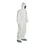 Tyvek 400 TY122S Coverall w/ Respirator Fit Hood, Elastic Wrists, Attached Skid-Resistant Boots, Storm Flap, White, Medium (Pack of 25)