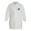 Tyvek 400 TY216S Frock w/ Mandarin Collar, Elastic Wrists, Front Snap Closure, White, Medium (Pack of 30)