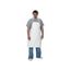 Tyvek 400 TY273B Bib Apron, 28in x 36in, Neck Loop and Waist Ties, White (Pack of 100)