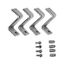 Fixing Set Hardware for Undercounter Basins and Stone Countertops (Silver), 0050280000