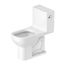 One-Piece Toilet D-Code Elongated, Right Side Lever, Flushing Rim, High Gloss (White), 0113010082
