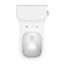 One-Piece Toilet D-Code Elongated, Right Side Lever, Flushing Rim, High Gloss (White), 0113010082