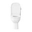 One-Piece Toilet D-Code Elongated, Right Side Lever, Flushing Rim, High Gloss (White), 0113010082