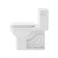 One-Piece Toilet D-Code Elongated, Right Side Lever, Flushing Rim, High Gloss (White), 0113010082