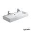 100 cmx 47 cm  x 16 cm Vero Double Bathroom Sink (White)