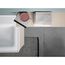 D-neo Hand Sink 19-5/8" (white) High Gloss, 1 Faucet Hole, Overflow, No Soap Dispenser