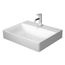 DuraSquare 24" Rectangular Ceramic Drop In Bathroom Sink, 3 Faucet Holes (White)