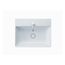 DuraSquare 24" Rectangular Ceramic Drop In Bathroom Sink, 3 Faucet Holes (White)