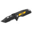 3-1/4" Stainless Steel Partially Serrated Tanto Folding Knife w/ Ball-Bearing Assist