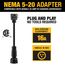 NEMA 5-20 Electric Vehicle Charger Adapter