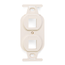 Quickport, Duplex Type 106 Insert, 2-port (Light Almond)