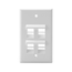 Angled Single-Gang Quickport, Wallplate, 4-port (White)