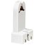 Medium Base, Bi-pin, Standard Fluorescent Lampholder, Pedestal, Screw Mount, Turn-type, 2-screw Terminal (White)
