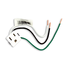 15A, 125V NEMA 5-15r, 2p, 3w, Snap-in Receptacle, Straight Blade, Grounding, Leads 14ga 6" Long Wired (White)