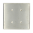 2-Gang Blank Device Wallplate, Standard Size, Non-magnetic Stainless Steel