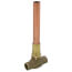 E2310-K 1/2" x 1/2" Copper Partition Straight Stop Valve, Less Plate (Lead Free)