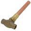 E2310-K 1/2" x 1/2" Copper Partition Straight Stop Valve, Less Plate (Lead Free)