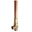 E2330-K 1/2" x 1/2" Copper Partition Angle Stop Valve, Less Plate, Rough Brass (Lead Free)