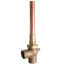 E2330-K 3/4" x 3/4" Copper Partition Angle Stop Valve, Less Plate, Rough Brass (Lead Free)