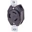 30A, 125/250V NEMA Non-NEMA, 3P, 3W, Flush Mounting Locking Receptacle, Non-Grounding (Black)