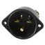 15A, 250V Flanged Inlet Receptacle, Straight Blade, Commercial Grade