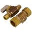 1/2" Nom Comp (5/8" OD) x 1/2" Nom Comp (5/8" OD) x 1/4" OD Comp Tee & Valve Kit, Lead Free (Brass)
