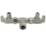 1/2" Nom Comp (5/8" OD) x 3/8" OD Comp x 1/4" OD Comp 2 Angle Dual Outlet Valve, Lead Free (Chrome Plated)