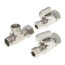 1/2" Nom Comp. (5/8" OD) x 3/8" OD x 3/8" OD 2 Straight Dual Shut-Off Valve, Lead Free (Brass)