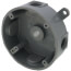 4.93" Dia. Round Weatherproof Non-Metallic T-Box, 13.5 Cubic Inch