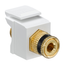 Binding Post Quickport, Coupler (Black) Stripe (White) Housing