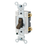 20A, 120/277V Toggle Single-pole AC Quiet Switch, Heavy Duty Spec Grade, Grounding, Back & Side Wired (Brown)