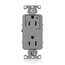 Decora Plus Duplex Receptacle, Heavy-Duty Industrial, Split-Circuit, 15A 125V 2P 3W (Gray)