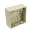 Surface-mount Back Box, Dual-Gang, 1.89" Box Depth (Ivory)