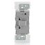 Lever Edge Single-Pole Self-Grounding Rocker Switch - White (15 Amp, 120/277V)