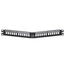 Angled Quickport, Patch Panel w/ Magnifying Lens, 24"port, 1RU (Black)