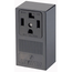 30A, 125/250V 3p, 4w, Surface Mtg Receptacle, Straight Blade, Grounding (Black)