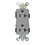 20A Decora Plus Duplex Receptacle/outlet, Self-grounding, Side Wire (Gray)
