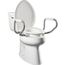 Clean Shield 3" Raised, Elongated Toilet Seat, Support Arms, STA-TITE, Self-Sustaining Check Hinges, Super Grip Bumpers (White)