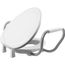 Clean Shield 3" Raised, Elongated Toilet Seat, Support Arms, STA-TITE, Self-Sustaining Check Hinges, Super Grip Bumpers (White)