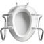 Clean Shield 3" Raised, Elongated Toilet Seat, Support Arms, STA-TITE, Self-Sustaining Check Hinges, Super Grip Bumpers (White)