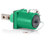 Rhino-Hide Double Hole Fem 45 Deg Receptacle Double Hole Bus Bar, 313MCM-777MCM Cable (Green)