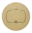 Single-Door Cover for Round Floor Boxes, for Use with GFCI & Duplex Devices (Brass)