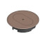 Single-Door Cover for Round Floor Boxes, Non-Metallic, for Use with Duplex Devices (Caramel)