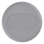 Single-Door Cover for Round Floor Boxes, Non-Metallic, for Use with Duplex Devices (Slate)