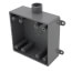 2-Gang 1/2" 2FSE Square Weatherproof Box, 32 CU (Gray)