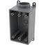 1-Gang 1" FS Rectangular Weatherproof Box, 18 CU (Gray)