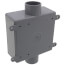 2-Gang 1" 2FSC Weatherproof Box (Gray)