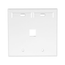 Dual-Gang Quickport, Wallplate w/ ID Windows, 1-port (White)